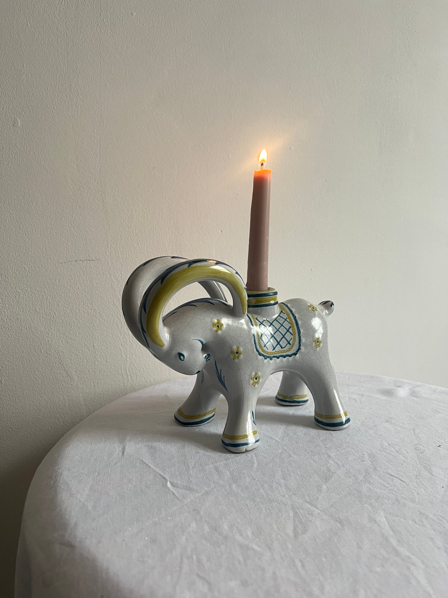 CERAMIC RAM CANDLE HOLDER
