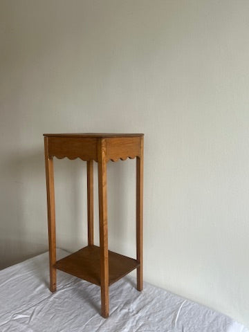 TALL WOODEN WAVY EDGE HALLWAY TABLE