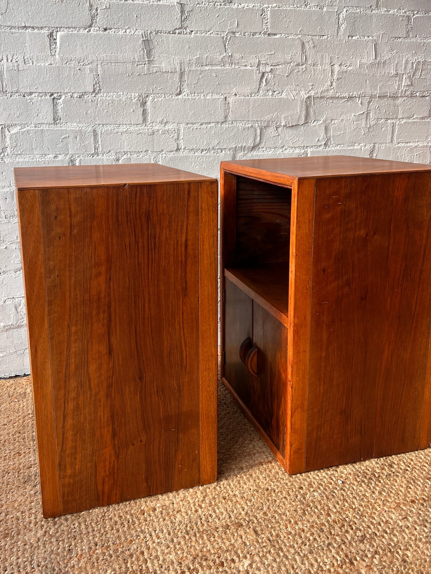 PAIR OF HERBERT E GIBBS WALNUT BEDSIDE TABLES