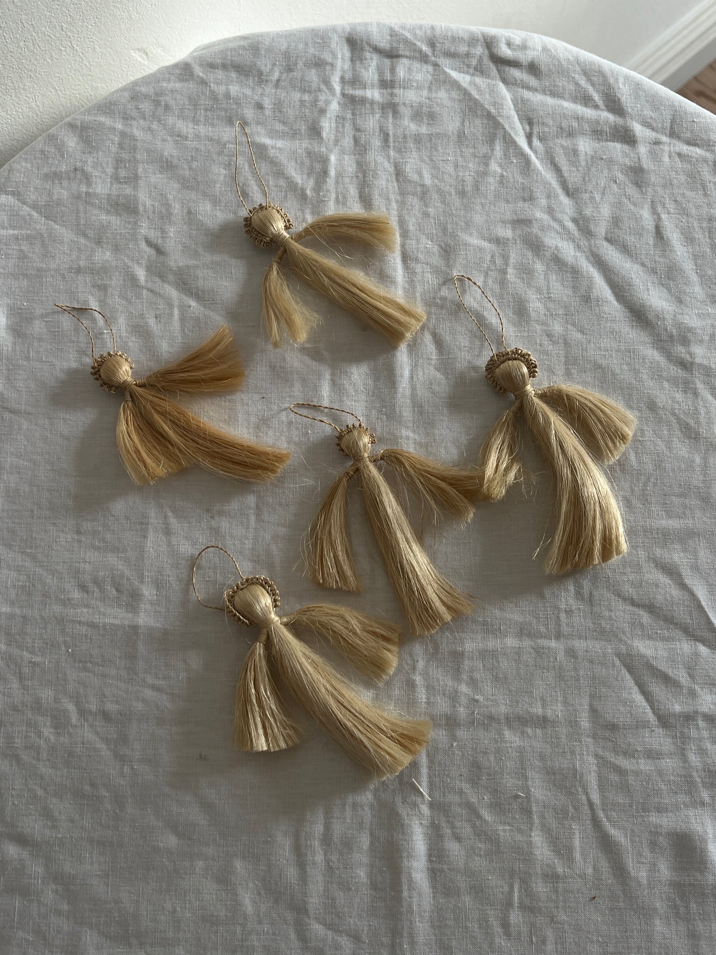 SET OF FIVE FLYING ANGEL DECORATIONS