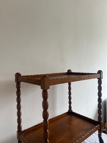FRENCH BOBBIN BAR TROLLEY WITH WAVY TOP
