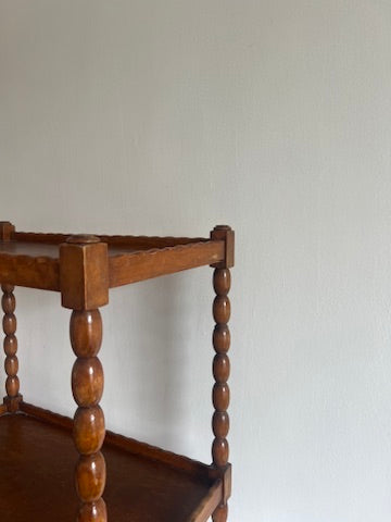 FRENCH BOBBIN BAR TROLLEY WITH WAVY TOP