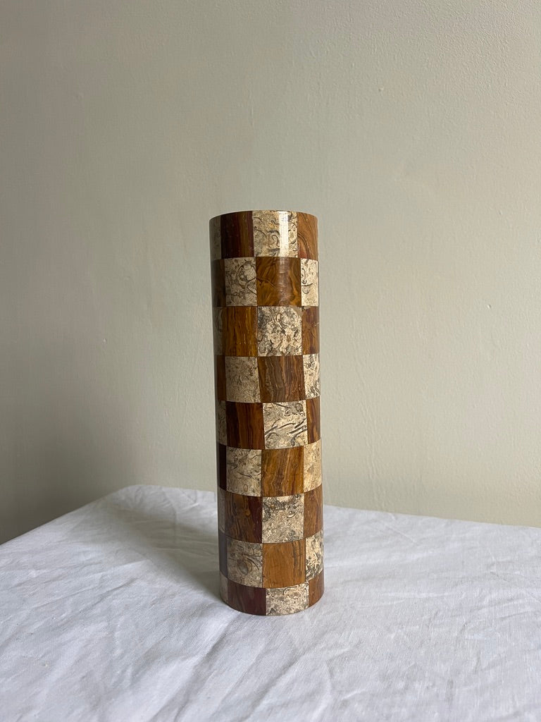 CYLINDER CHECKED VASE