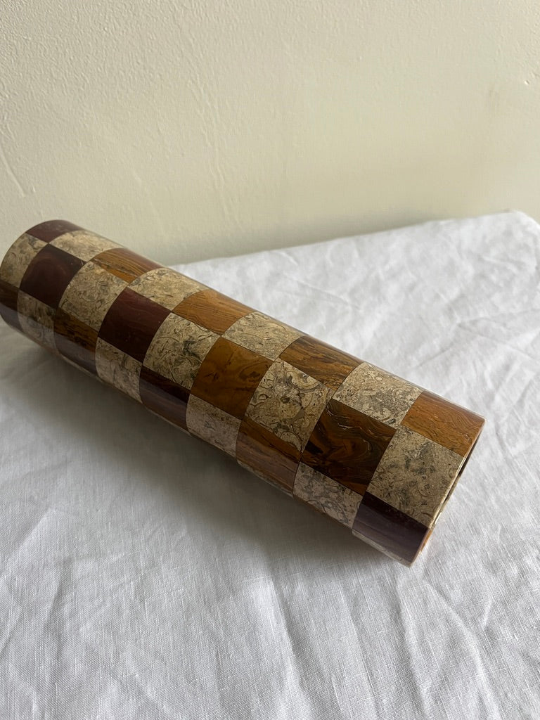 CYLINDER CHECKED VASE