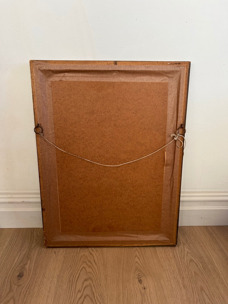 FAUX BAMBOO FRAMED WOODEN MIRROR