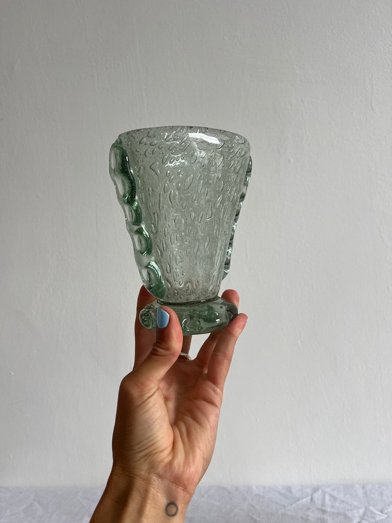 50's SWEDISH BUBBLE GLASS VASE