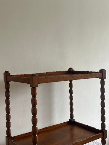 FRENCH BOBBIN BAR TROLLEY WITH WAVY TOP