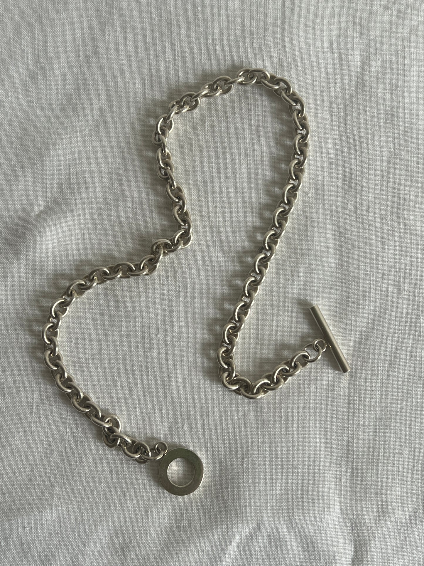 SIMPLE ANCHOR SILVER NECKLACE