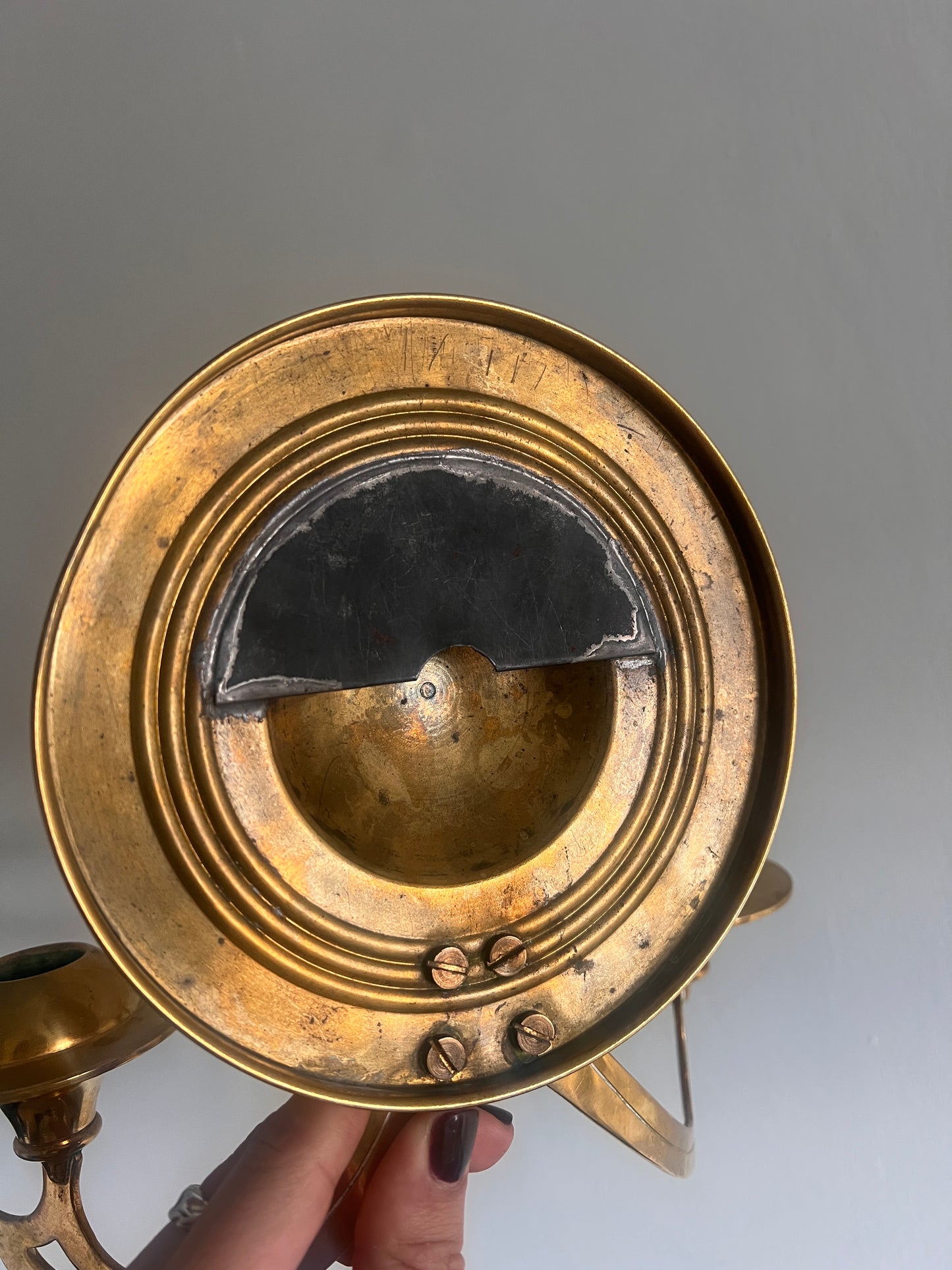 SINGLE BRASS TWO ARMED SCONCE