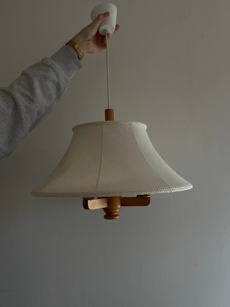 PINE & LINEN CEILING LAMP SHADE