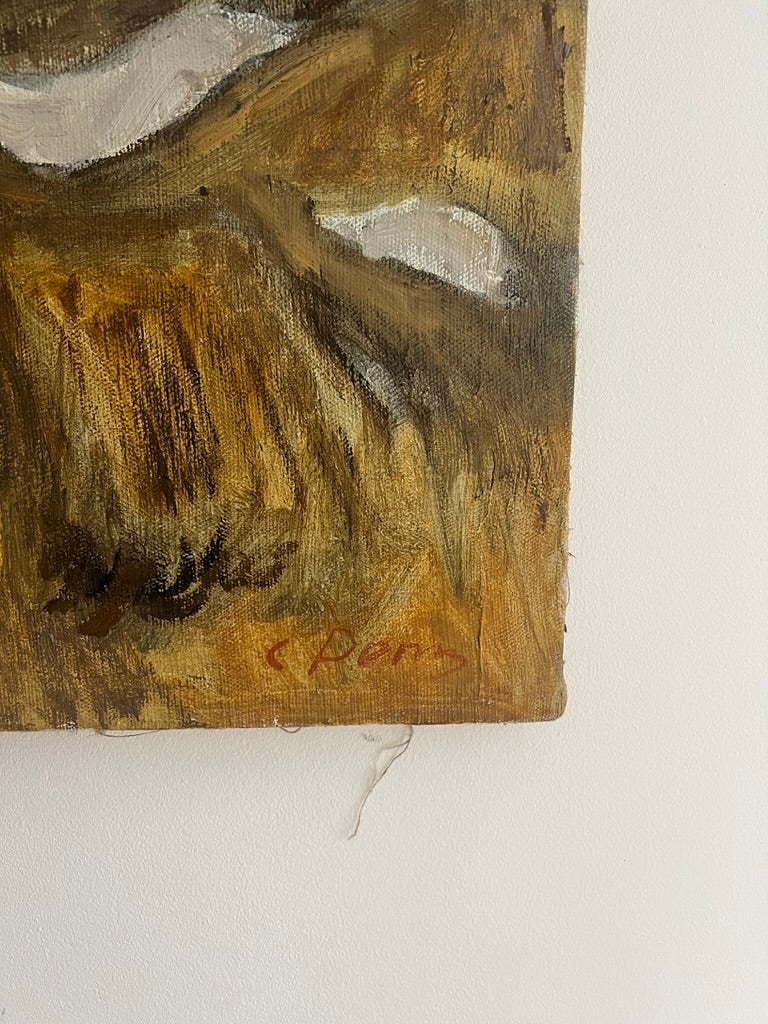 80s signed oil Ukrainian landscape oil painting