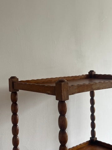 FRENCH BOBBIN BAR TROLLEY WITH WAVY TOP