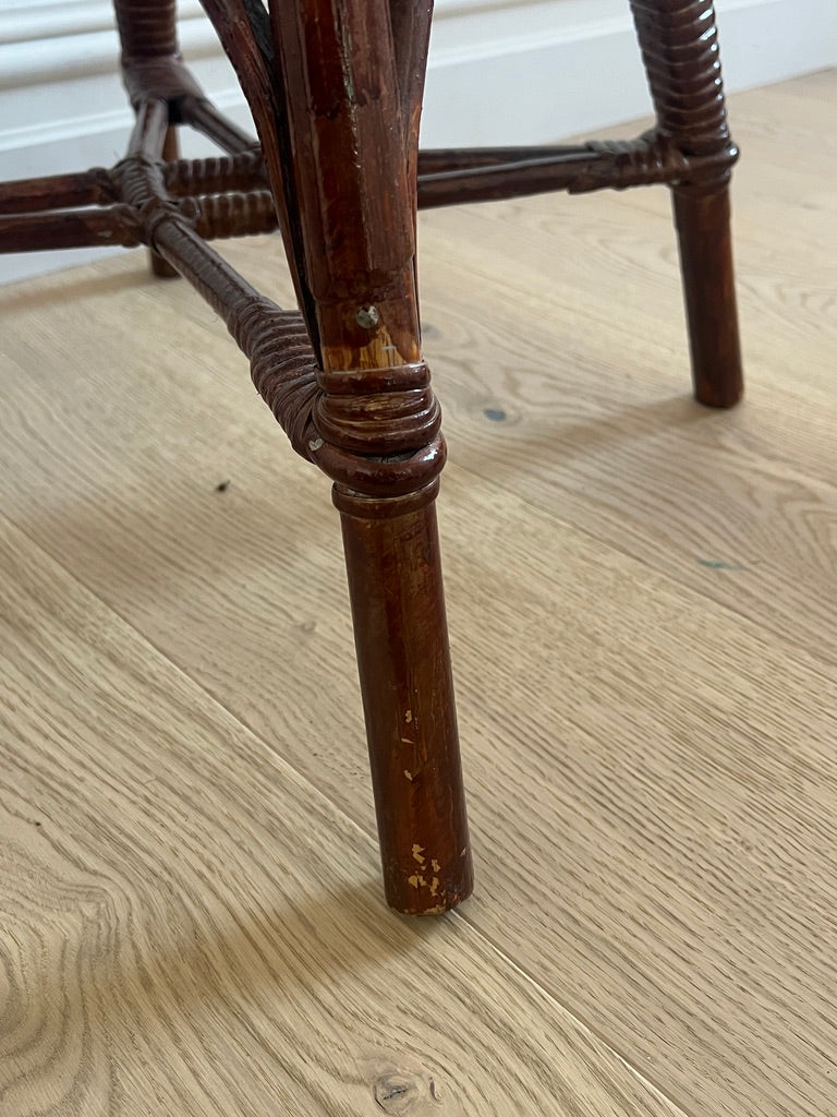 ALBINI STYLE RATTAN DARK STOOL