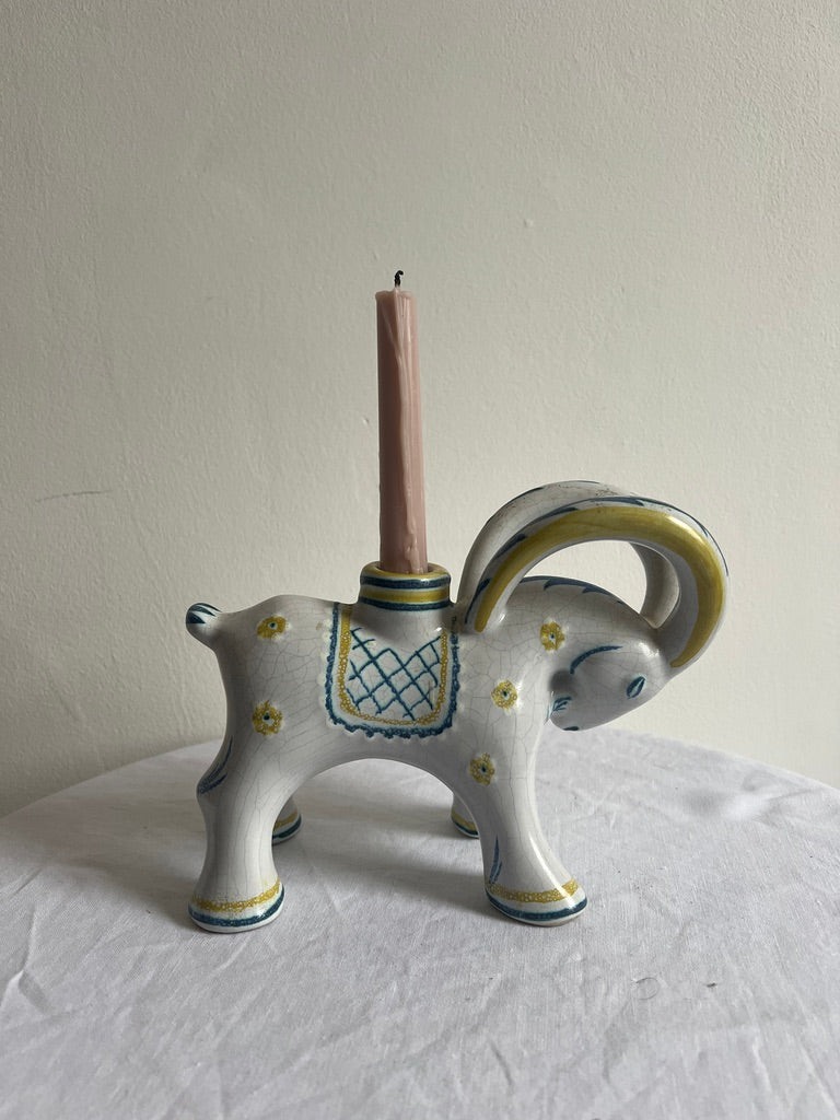 CERAMIC RAM CANDLE HOLDER