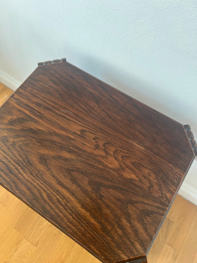 Art deco style hallway wood side table