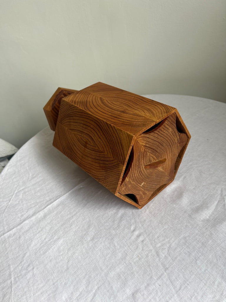 Pair of pine matching bedside table lamps