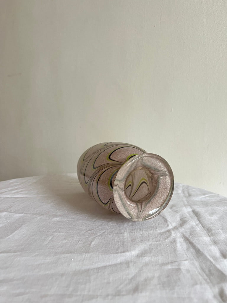 PINK & LIME SWIRL VASE