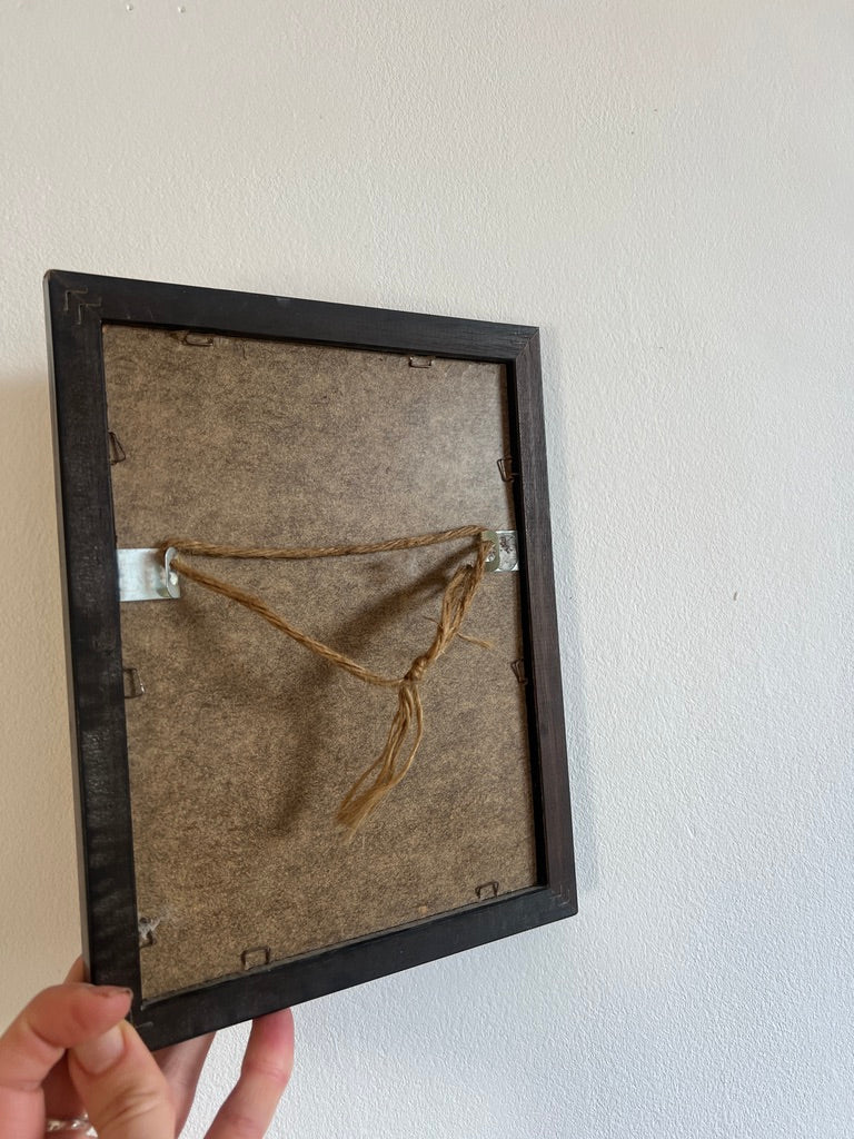 BURL WALNUT FRAMED SMALL MIRROR