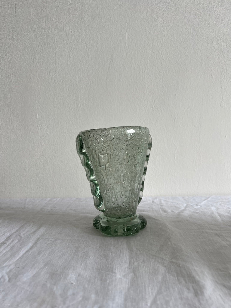 50's SWEDISH BUBBLE GLASS VASE