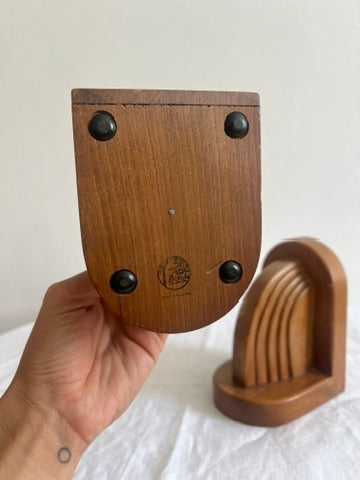 Pair of arched art deco style book ends