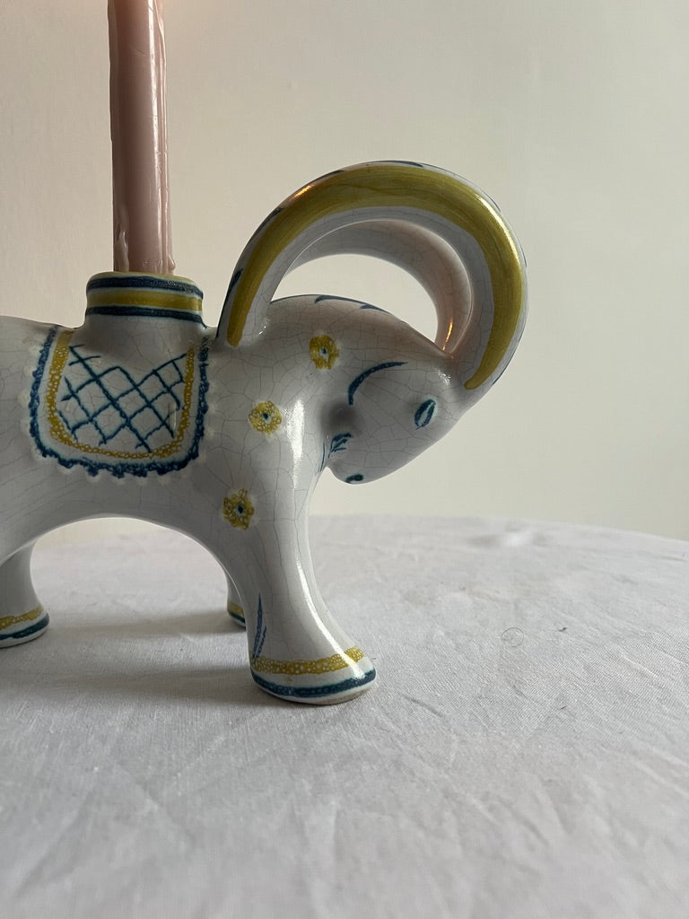 CERAMIC RAM CANDLE HOLDER