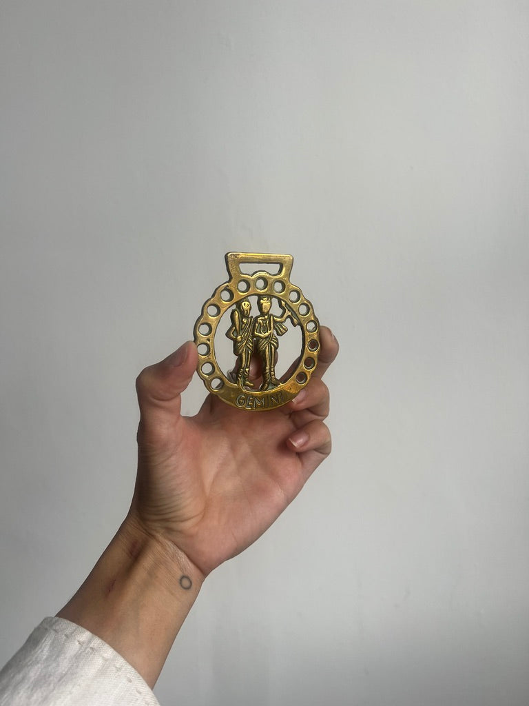 DECORATIVE HOROSCOPE BRASS WALL HANGING – GEMINI