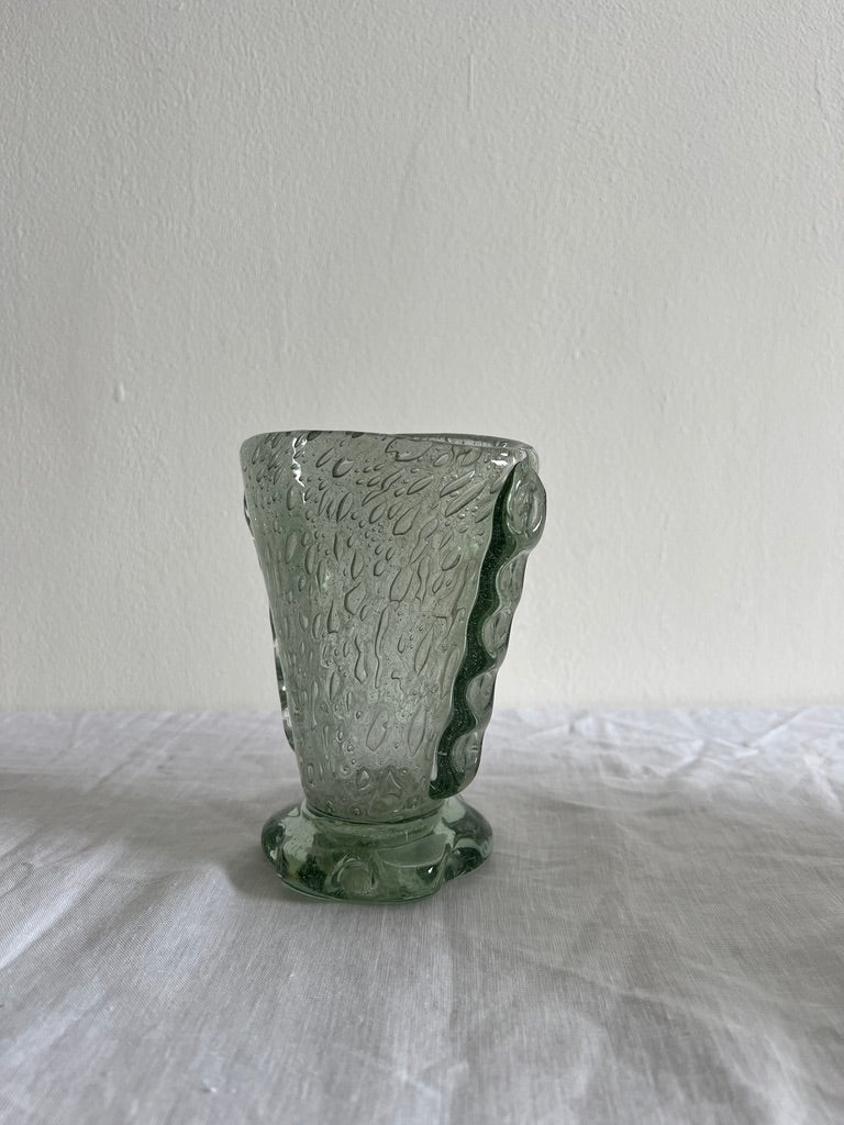 50's SWEDISH BUBBLE GLASS VASE