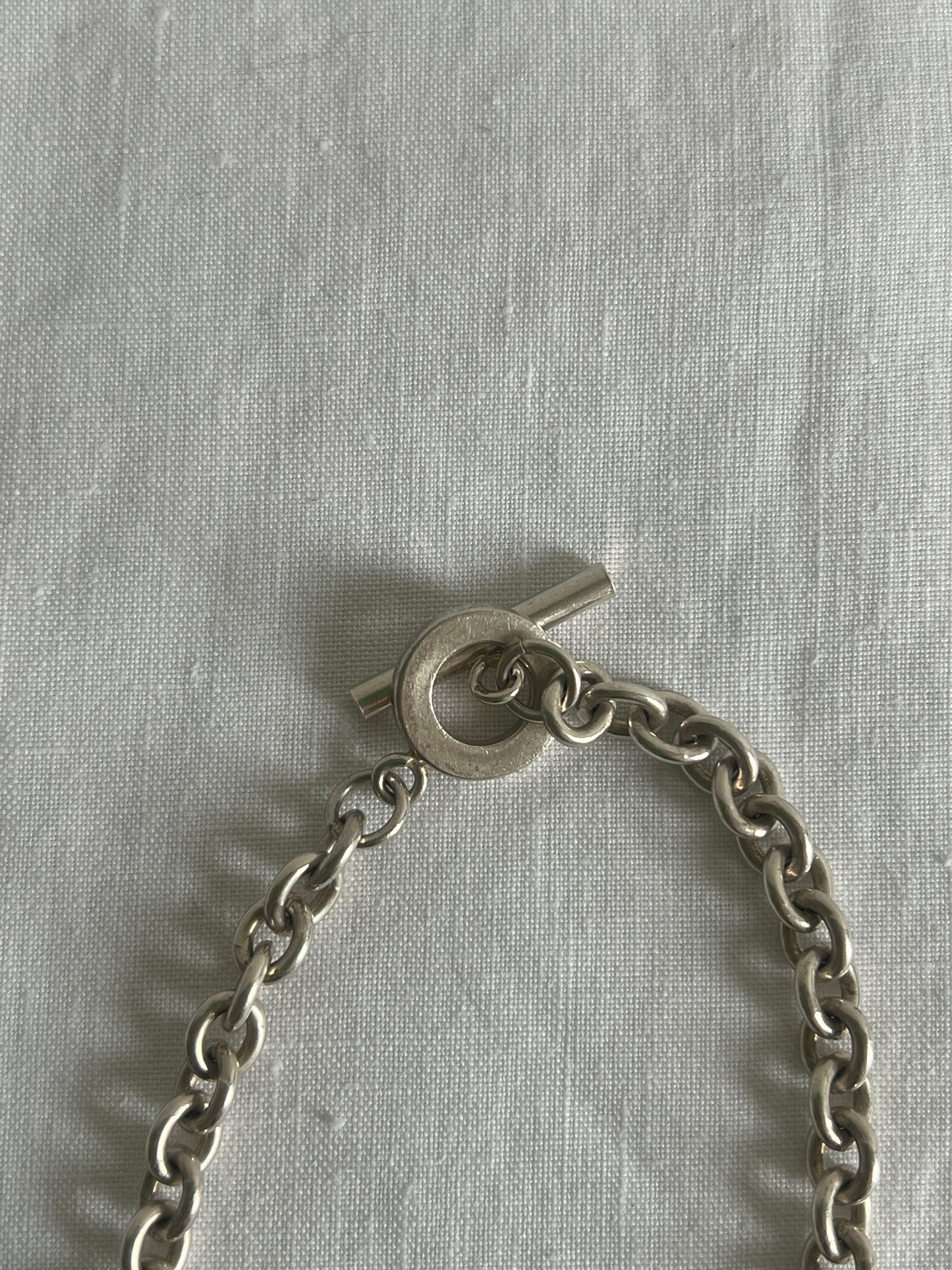 SIMPLE ANCHOR SILVER NECKLACE