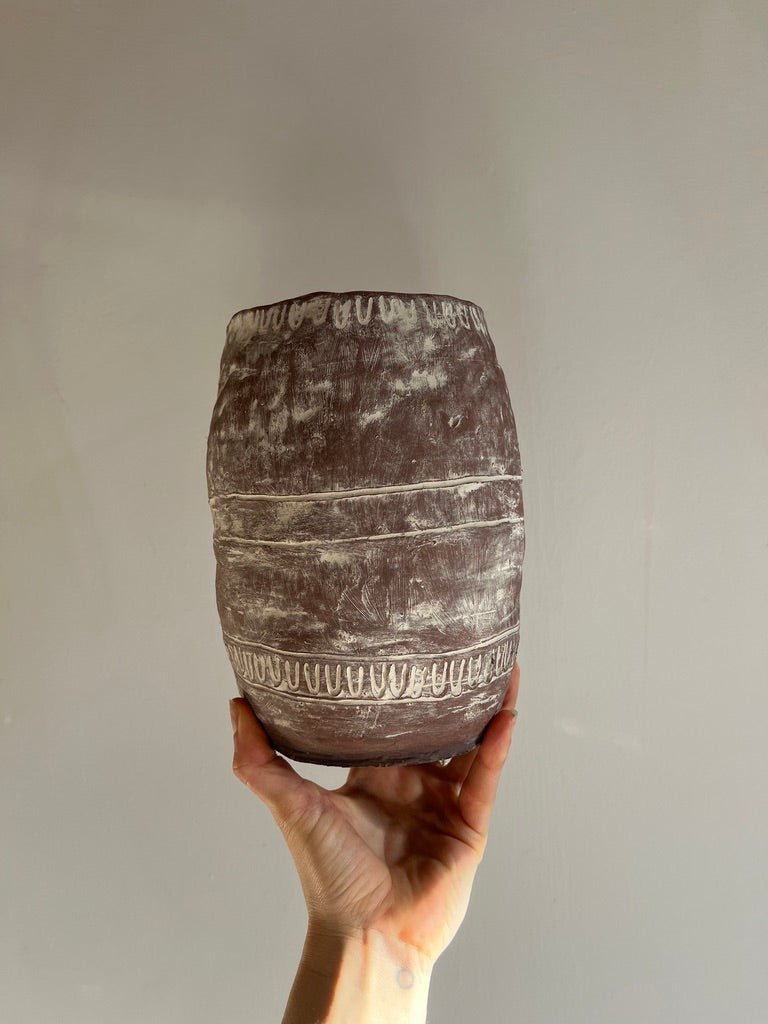 DUSTY PINK FRENCH VASE