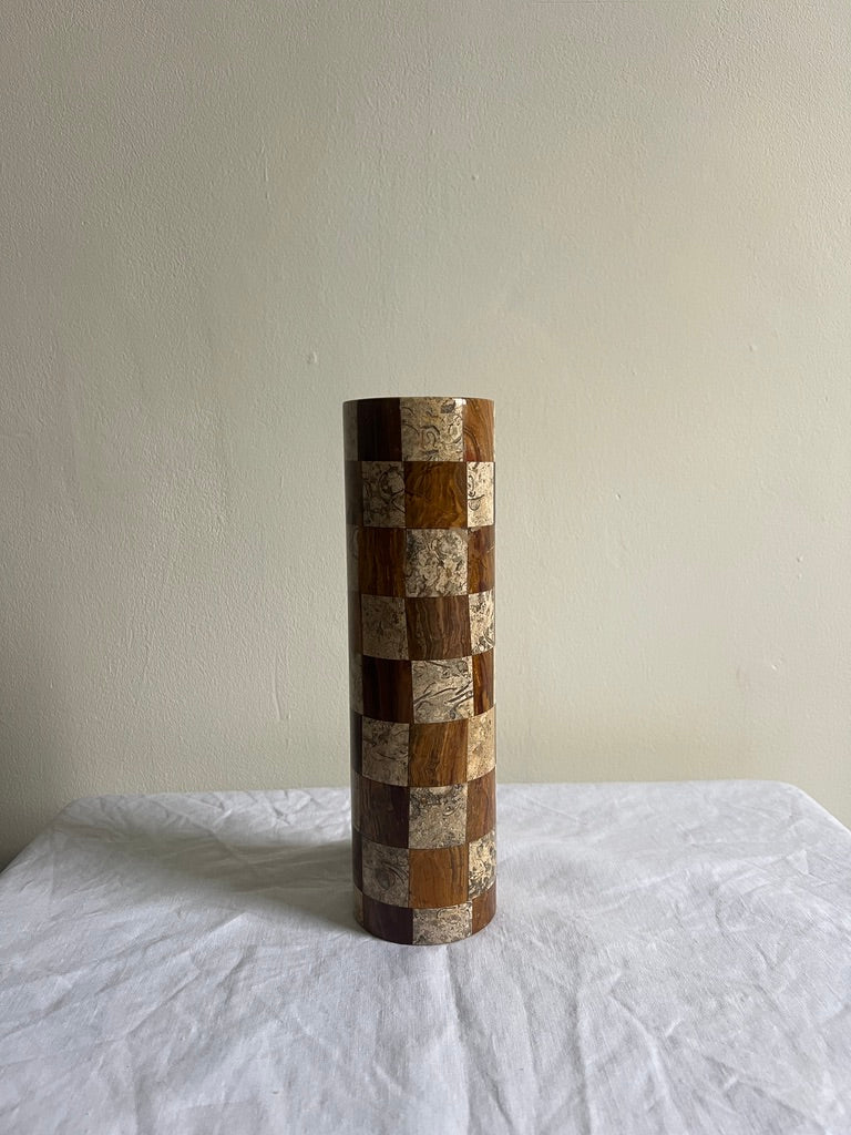 CYLINDER CHECKED VASE