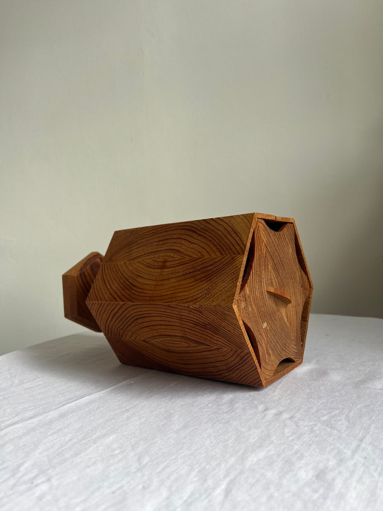 Pair of pine matching bedside table lamps