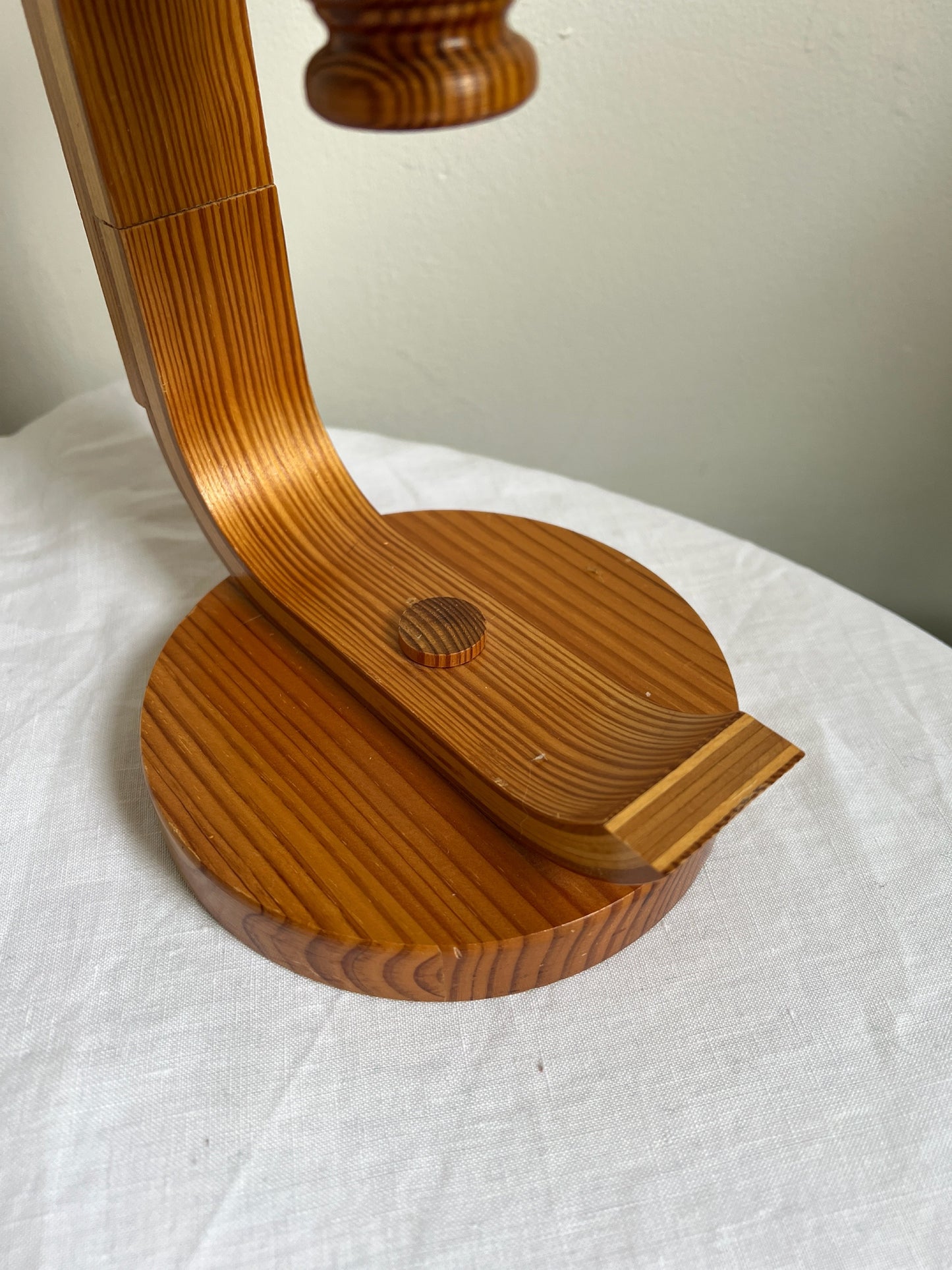 Matching pair of mid century bentwood table lamps
