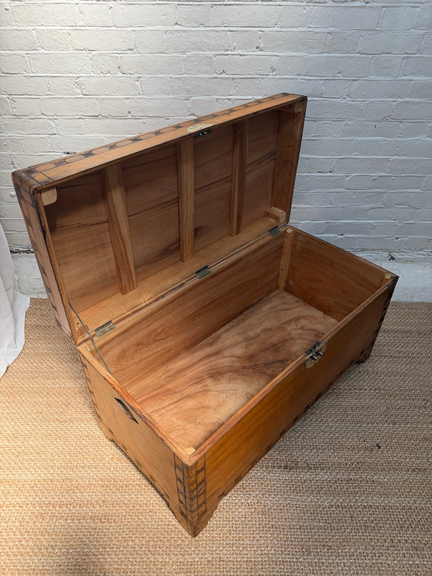 ANTIQUE CAMPHOR WOOD STORAGE CHEST