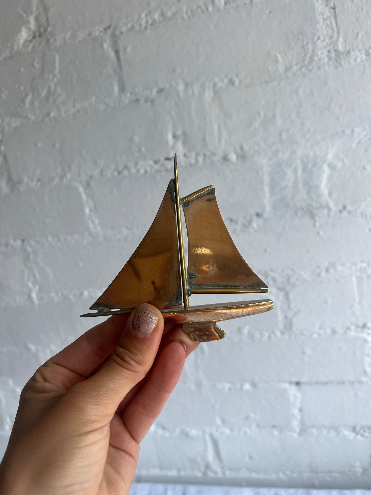 PAIR OF COPPER SAILING BOATS