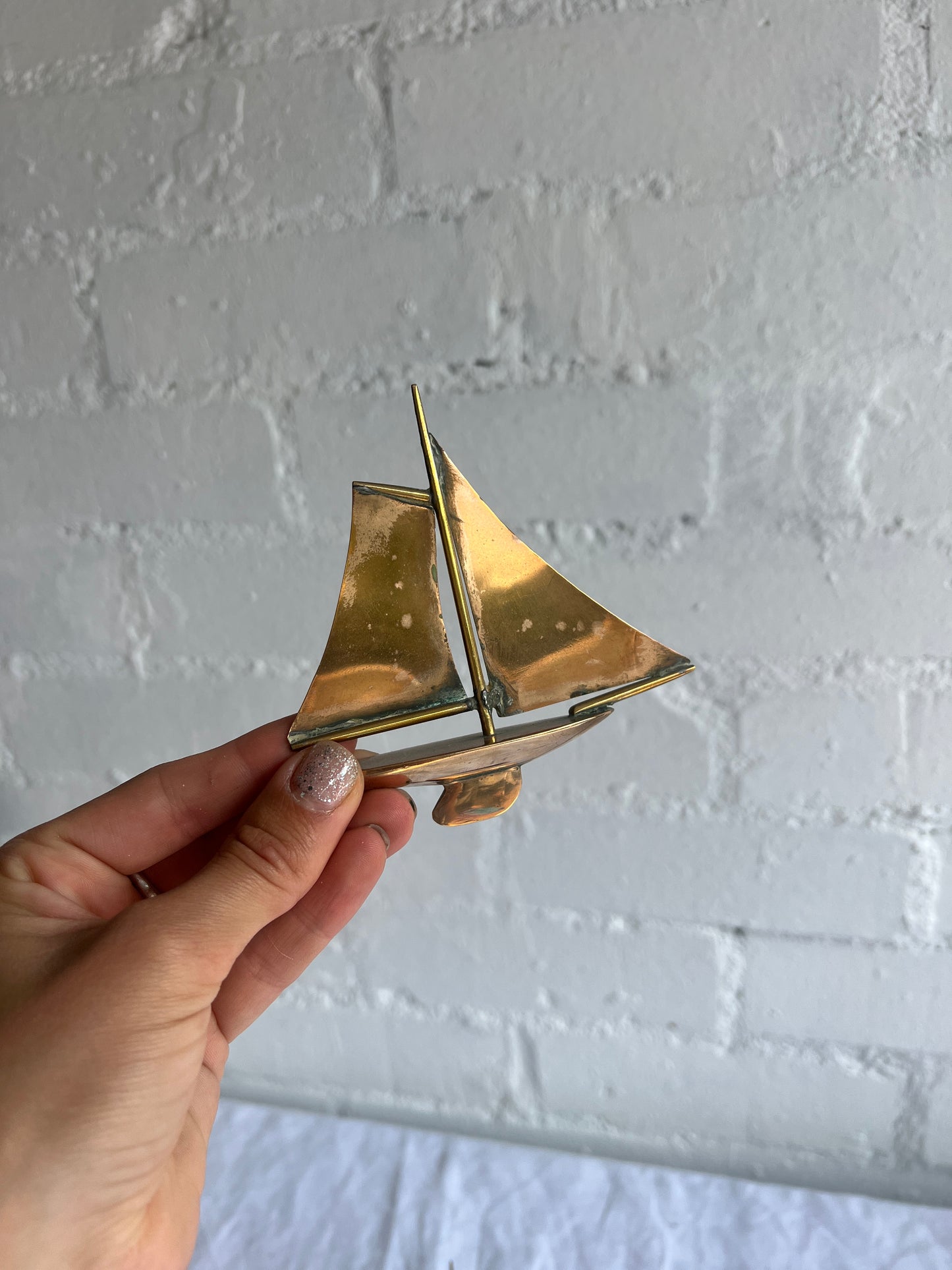 PAIR OF COPPER SAILING BOATS