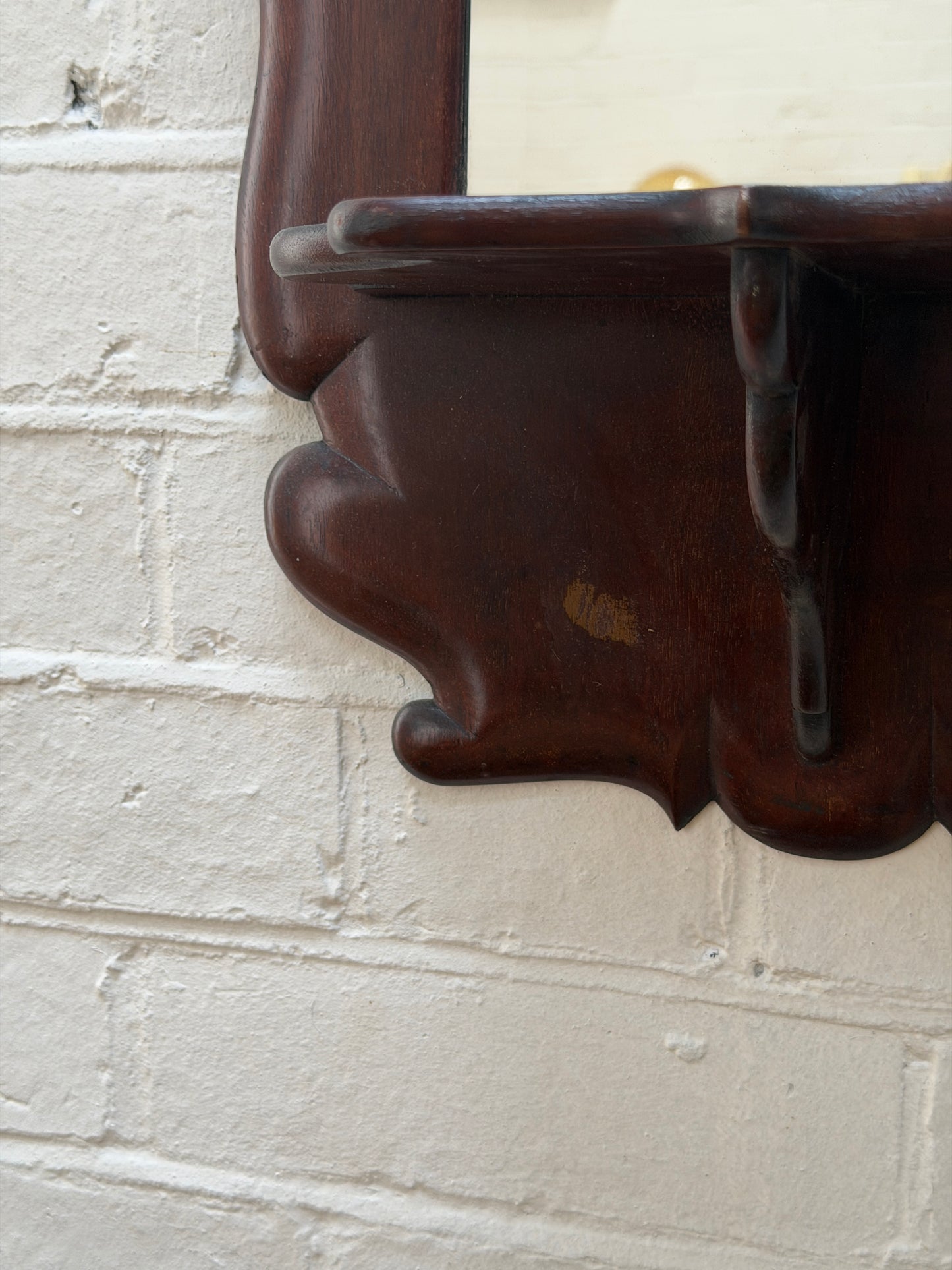 CARVED MIRROR WITH SHELF