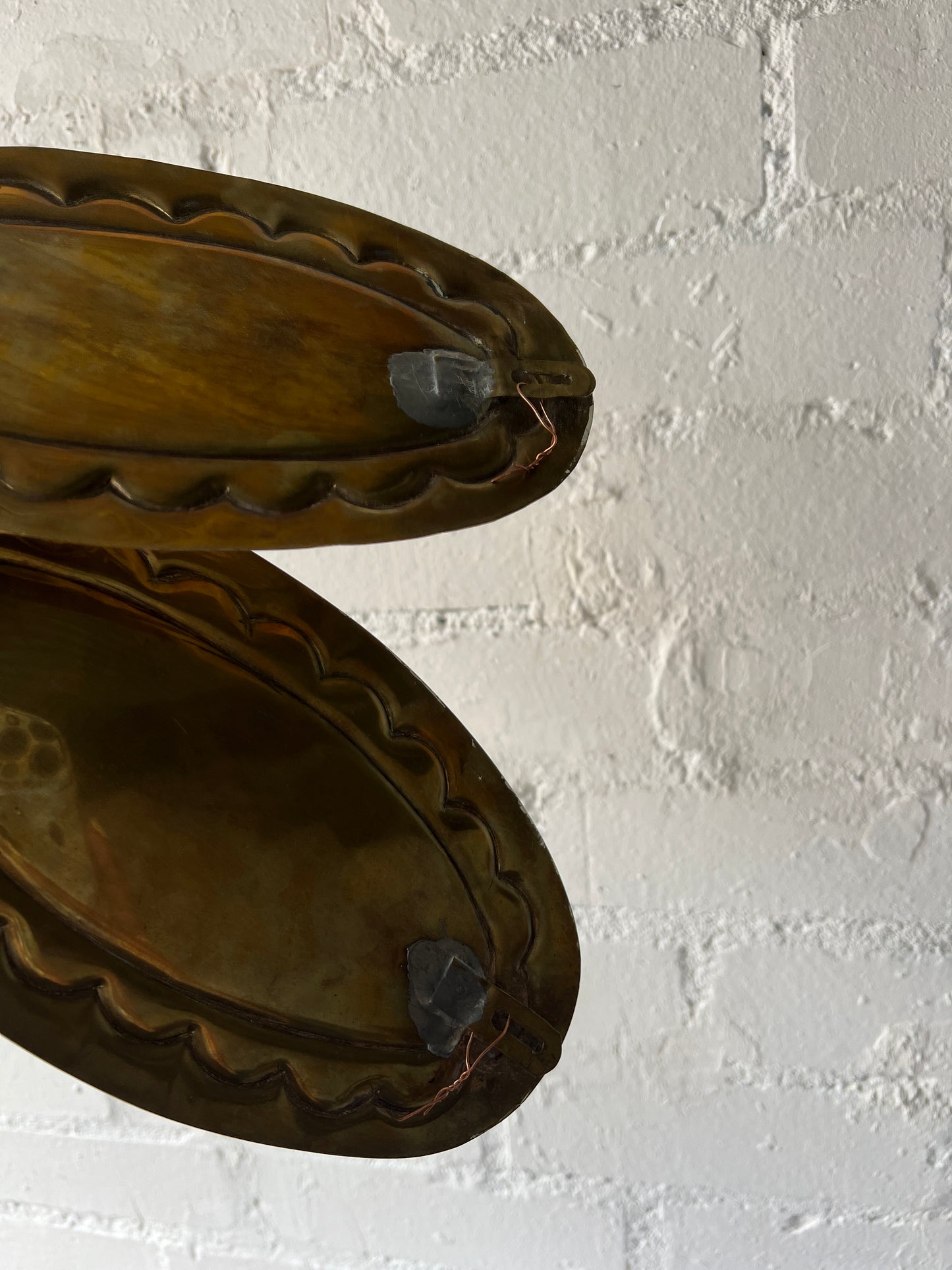 PAIR OF BRASS WIGGLE SCONCES
