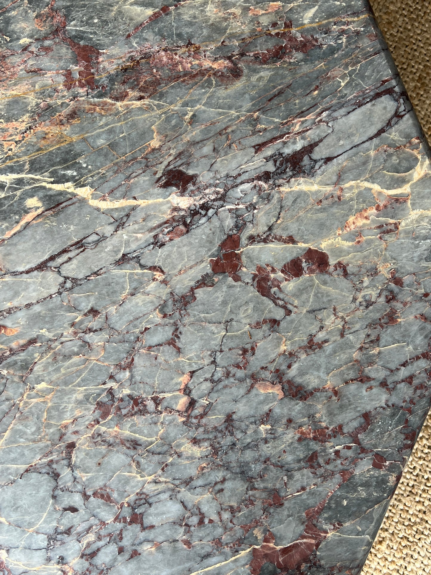 70S OCTAGONAL MARBLE COFFEE TABLE