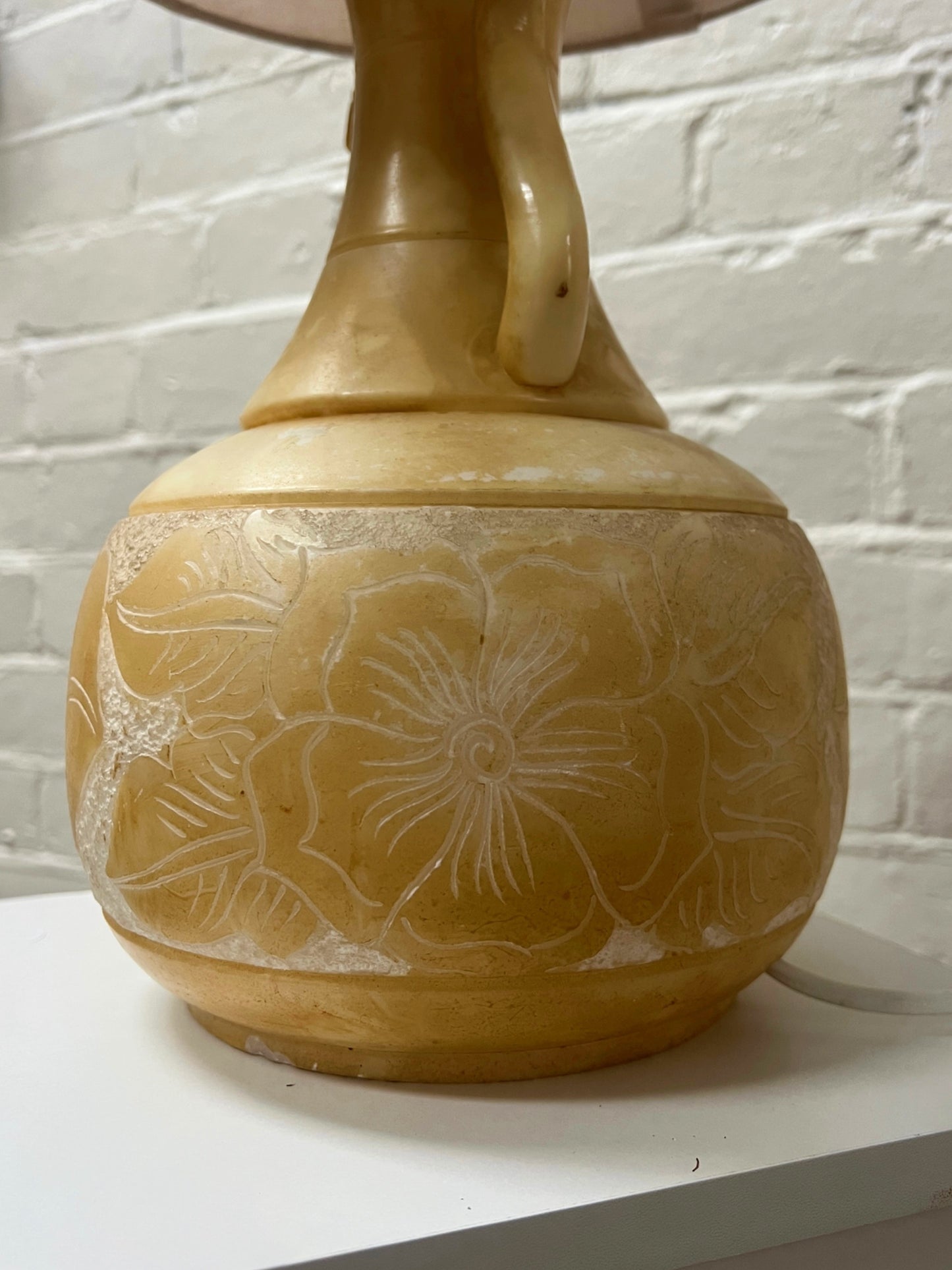 ARTS & CRAFTS SOAPSTONE TABLE LAMP