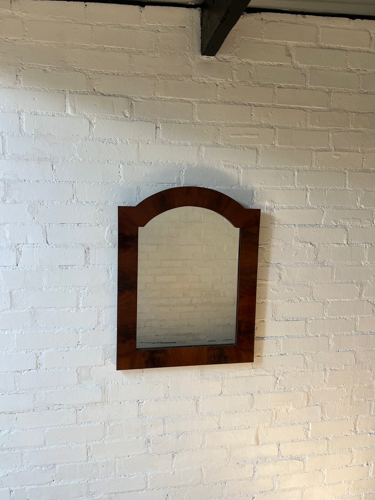 ARCHED WOODEN MIRROR