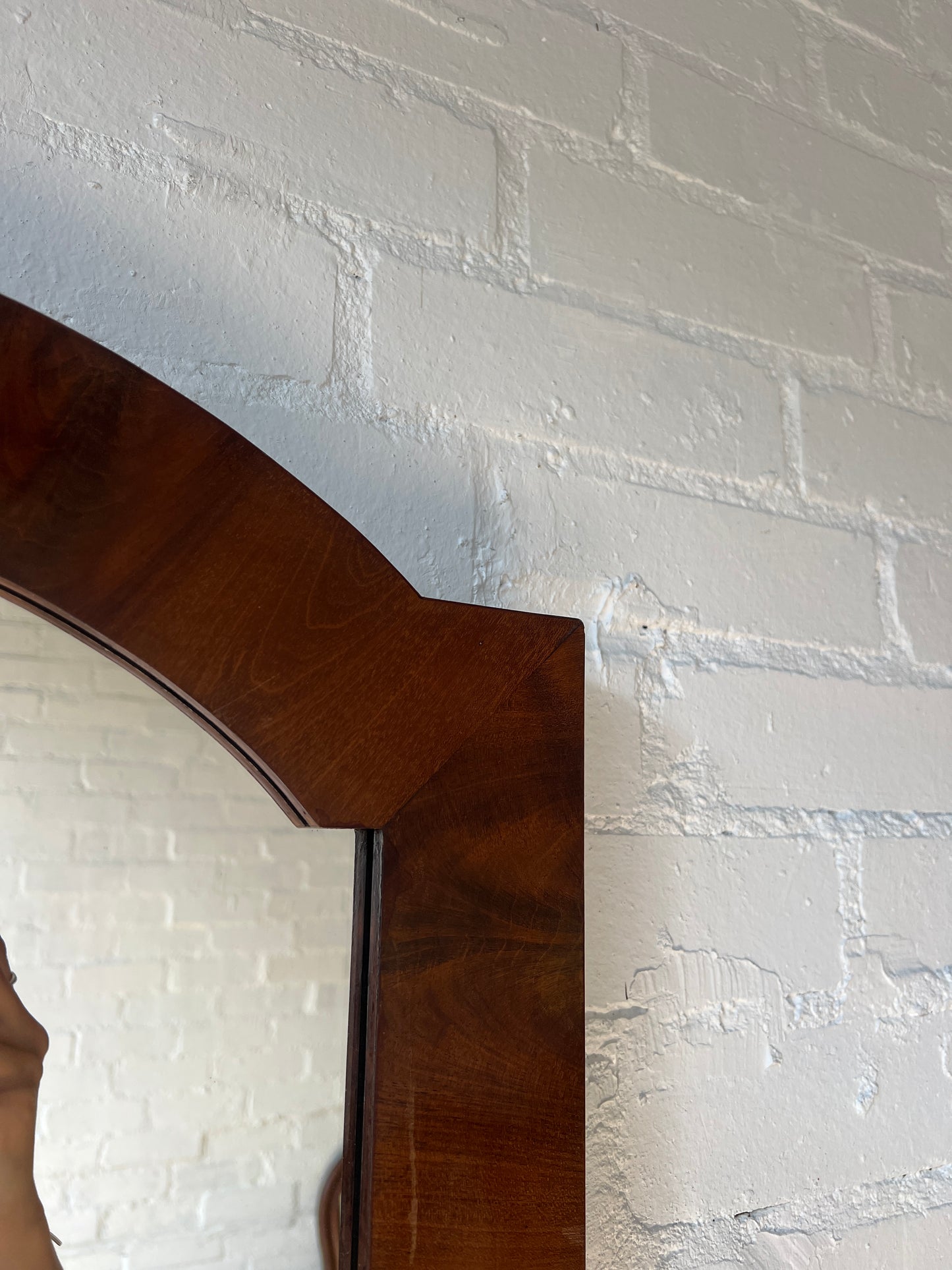 ARCHED WOODEN MIRROR