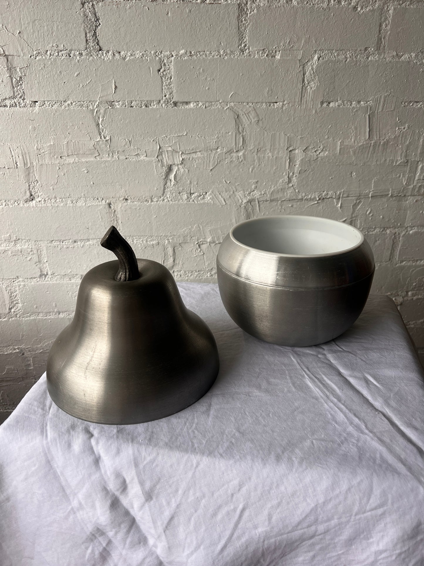 70S CHROME PEAR ICE BUCKET