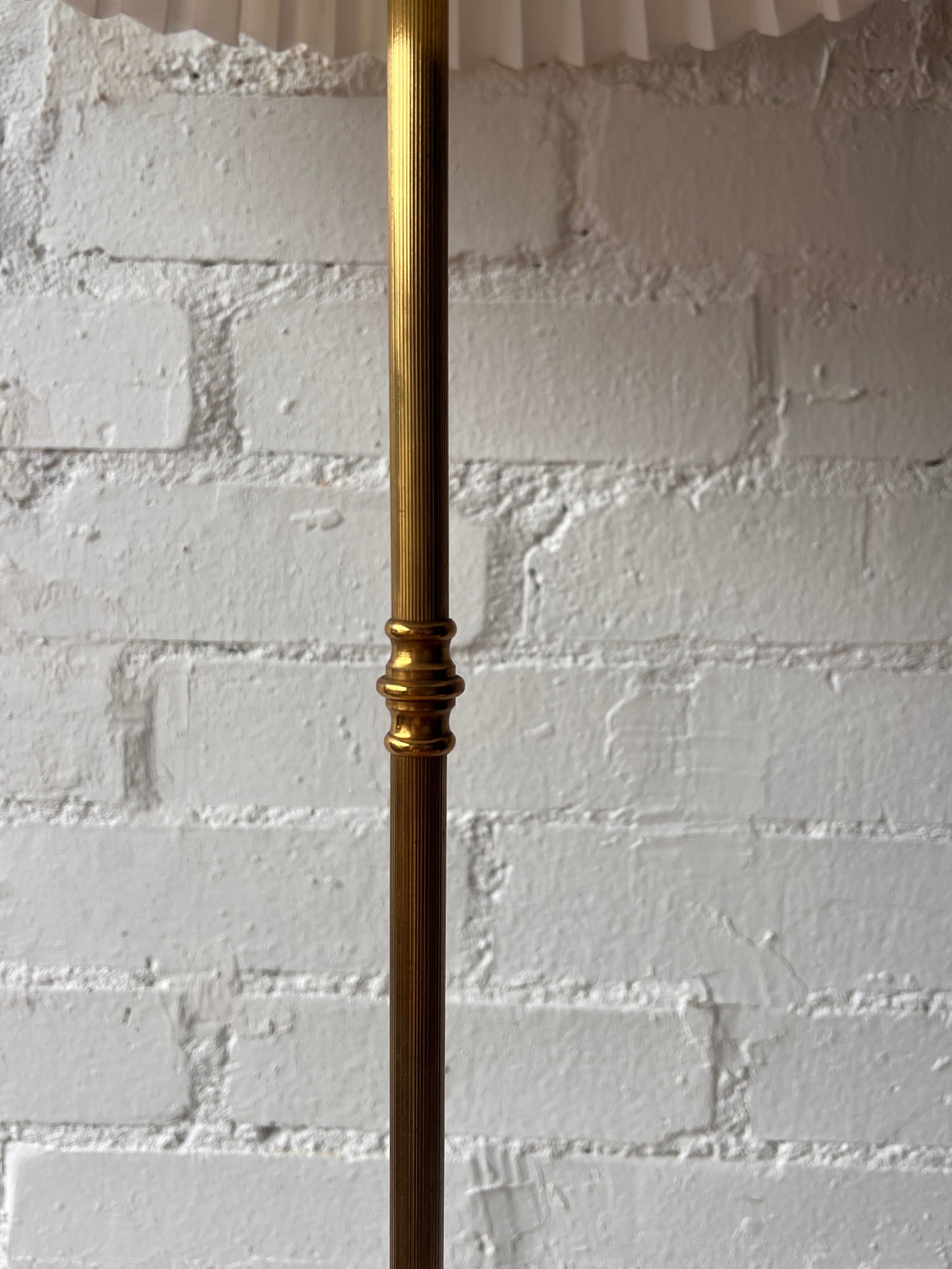 FRENCH BRASS TRIPOD FLOOR LAMP