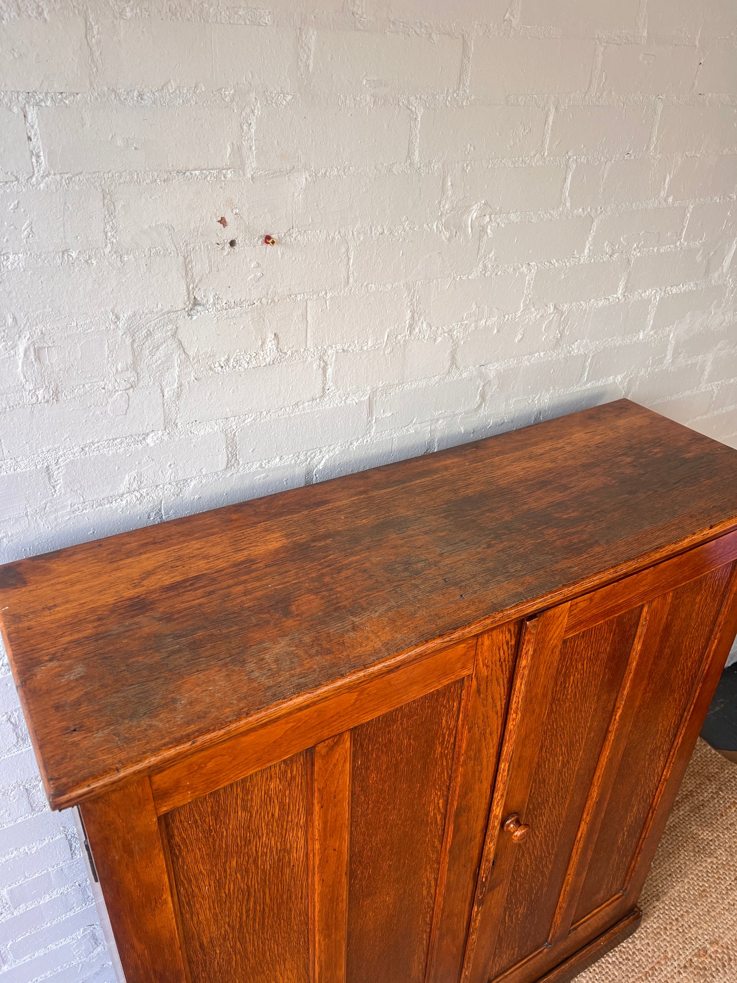 LARGE ENGLISH ANTIQUE TALL CUPBOARD
