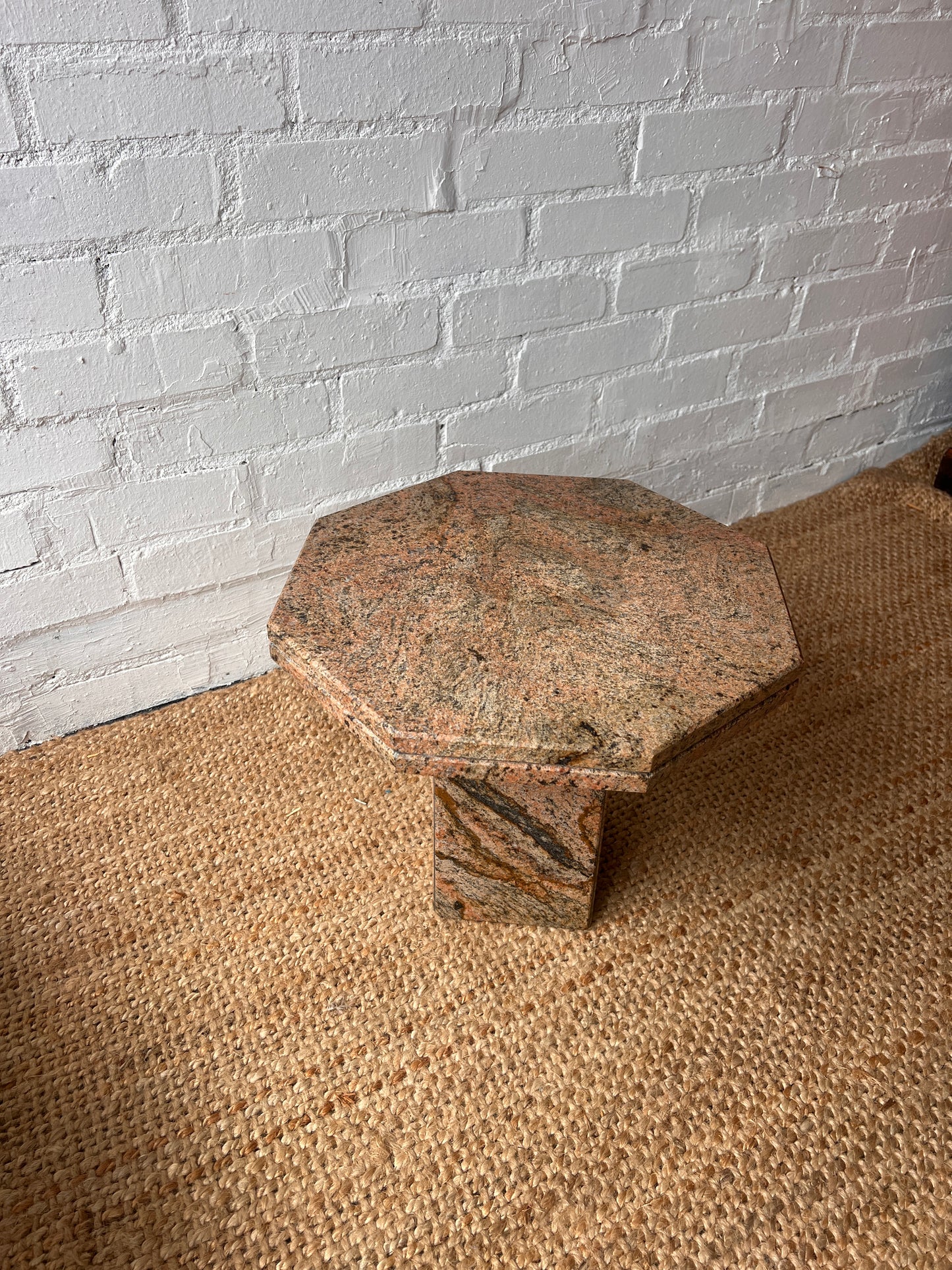 MEDIUM RED GRANITE SIDE TABLE
