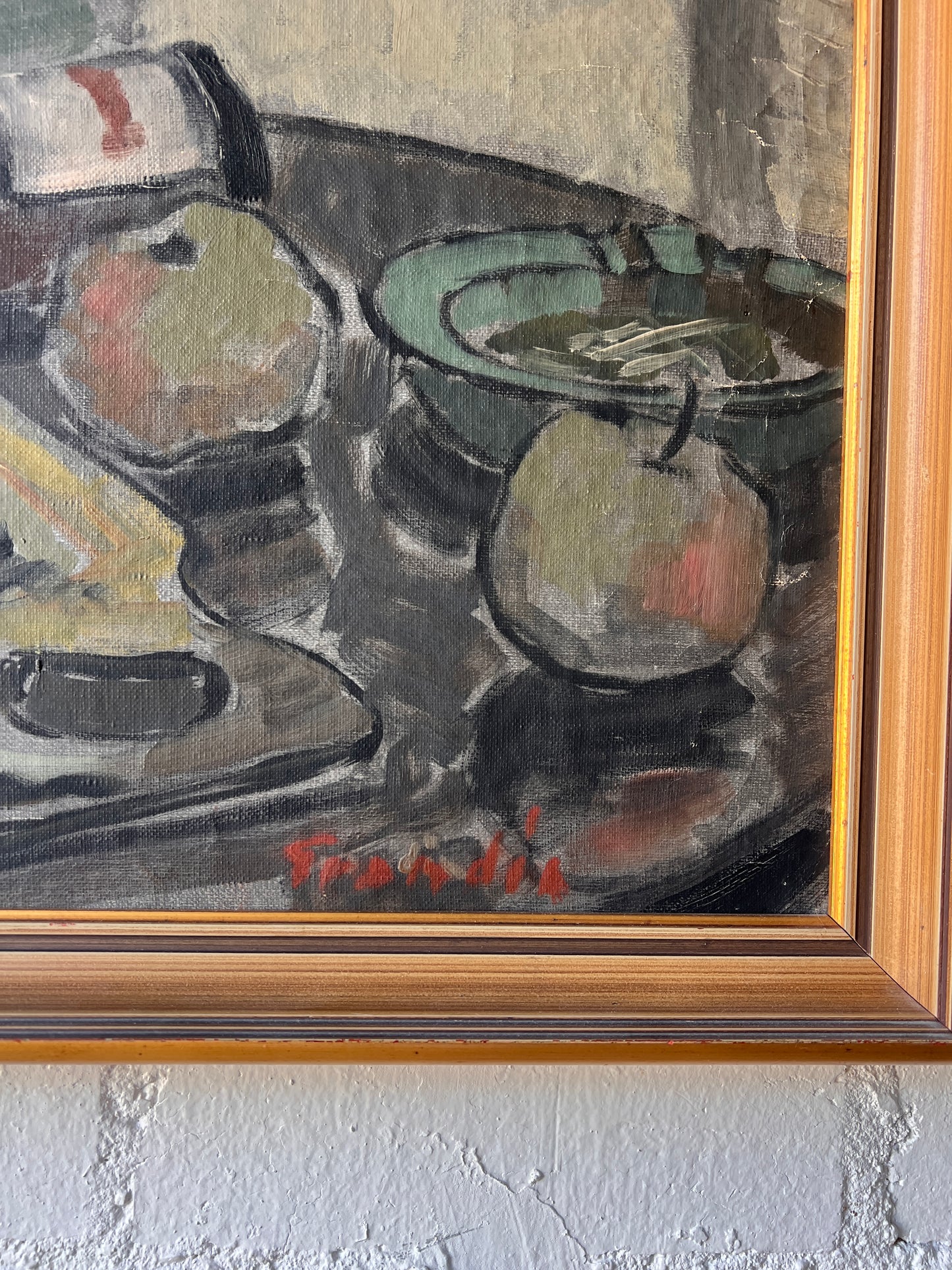 SWEDISH BOTTLE STILL LIFE OIL