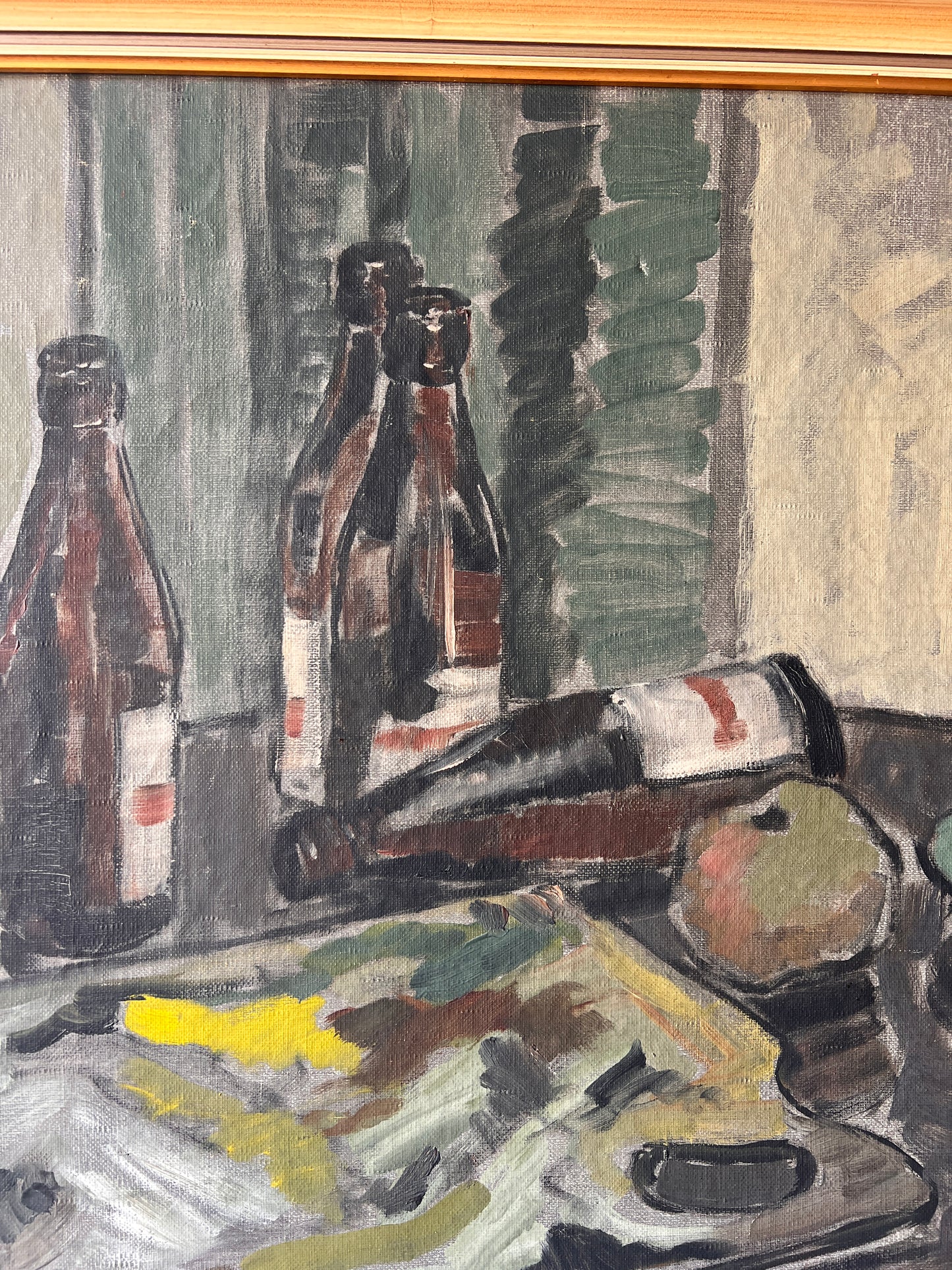 SWEDISH BOTTLE STILL LIFE OIL