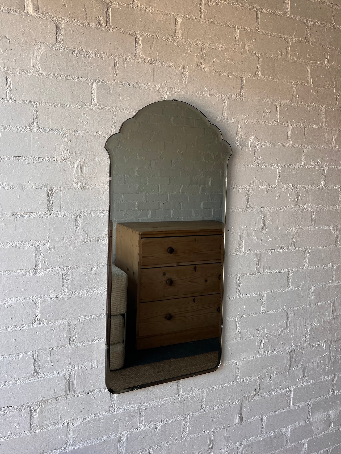 ART DECO BEVELLED EDGE ARCH MIRROR