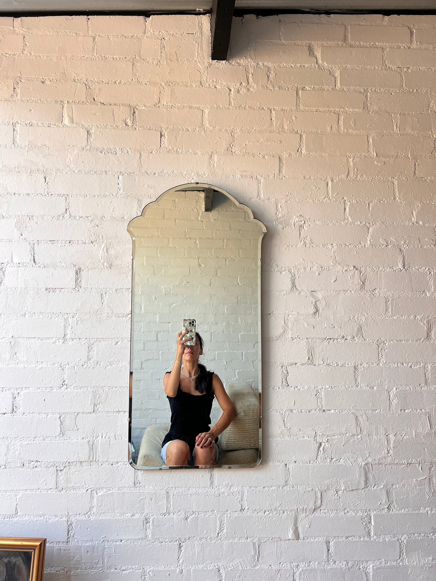 ART DECO BEVELLED EDGE ARCH MIRROR