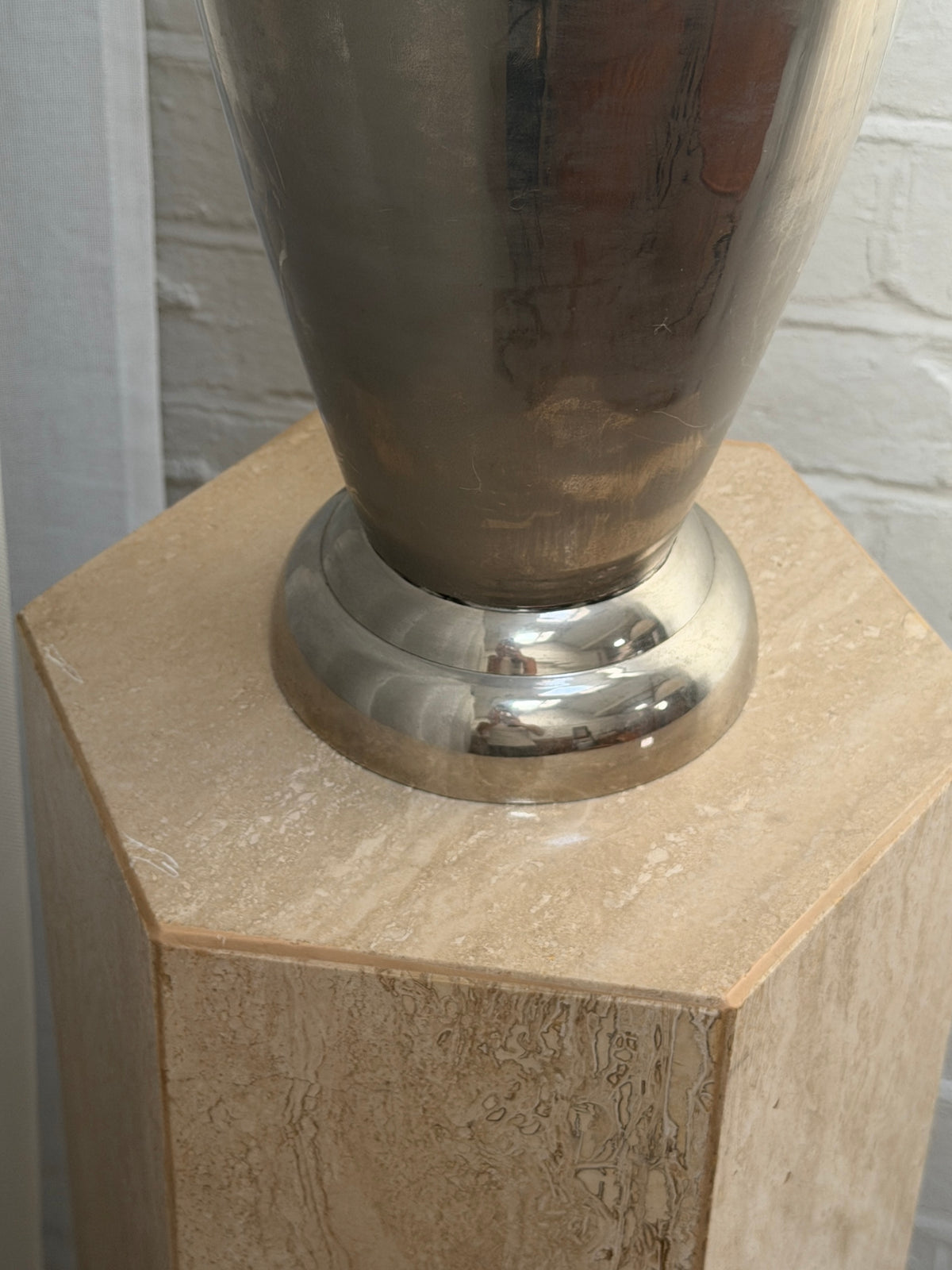 FRENCH TALL SILVER VASE
